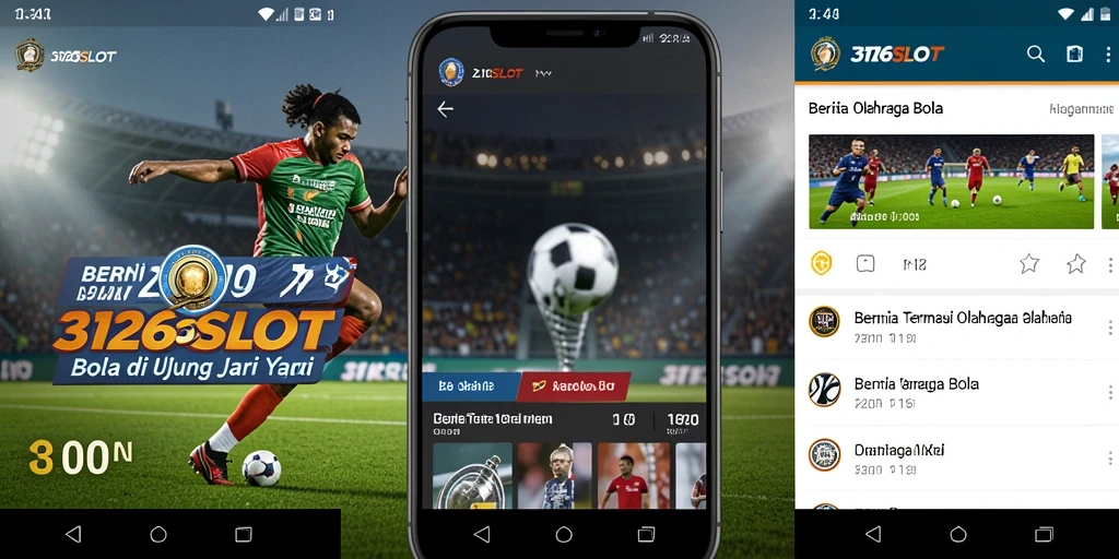 Antarmuka aplikasi 3126SLOT menampilkan berita olahraga bola yang informatif.