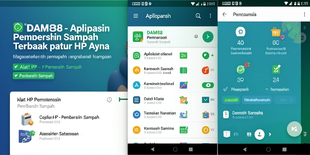 Antarmuka aplikasi DAM88 yang sederhana dan fungsional.