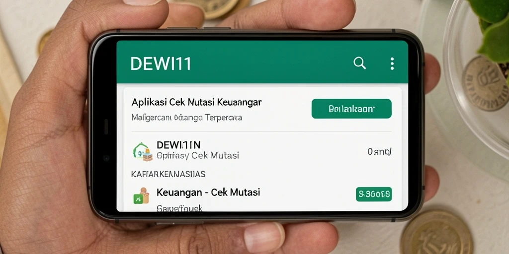 Tampilan antarmuka <strong>DEWI11</strong> yang modern dengan fungsi Cek Mutasi yang jelas.
