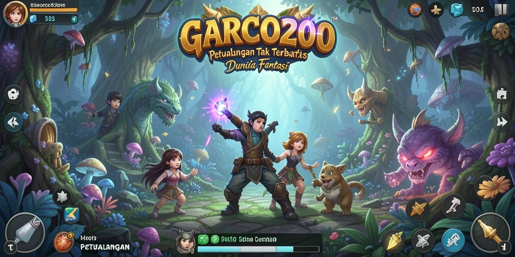 Antarmuka menarik dari GARCO200 yang menunjukkan berbagai petualangan seru.