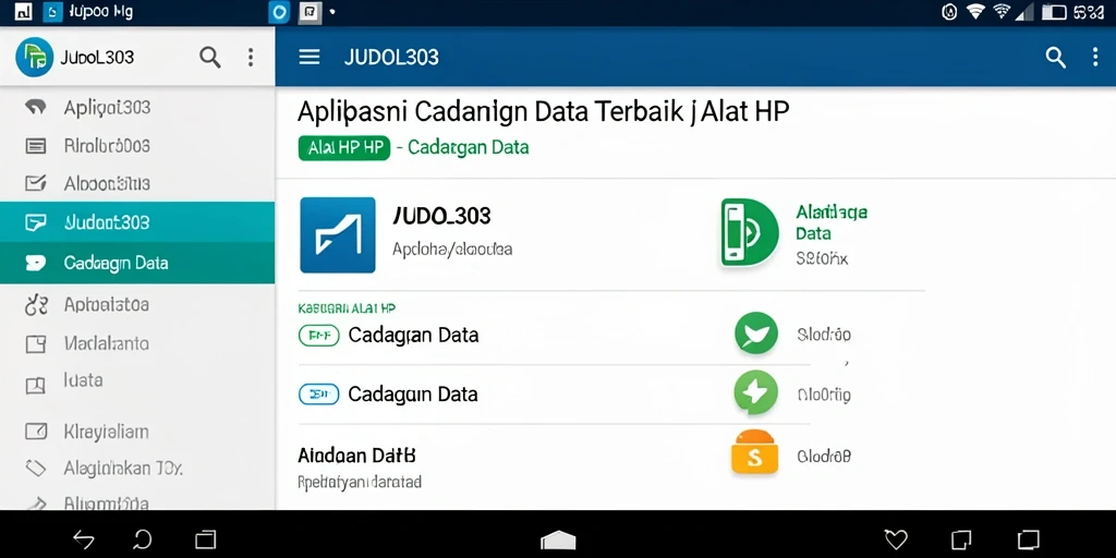 Tampilan antarmuka JUDOL303 untuk cadangan data yang efisien.