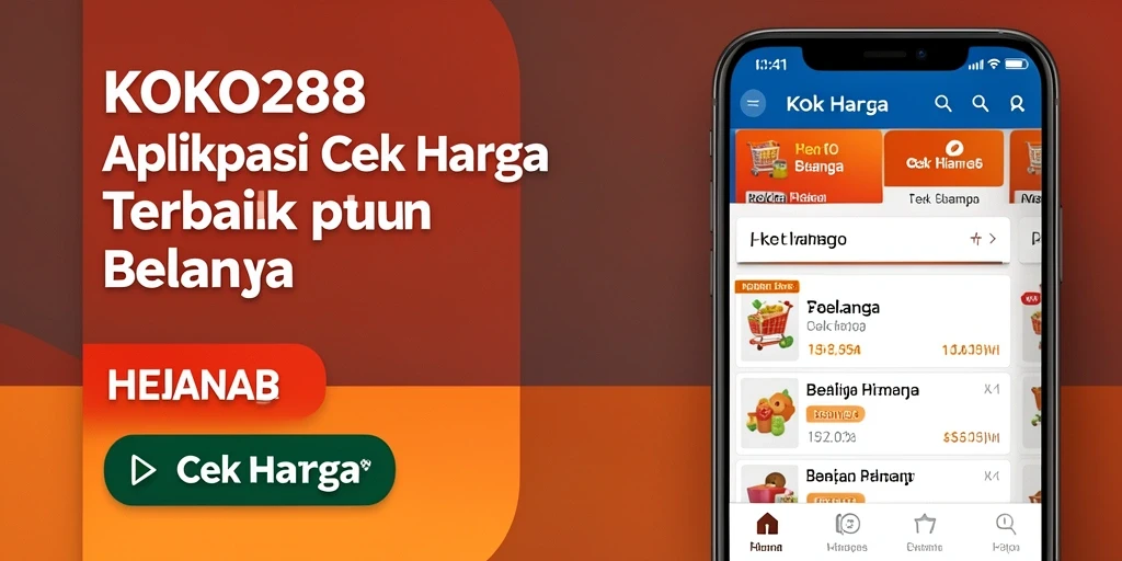 Screenshot antarmuka KOKO288 menampilkan fungsi cek harga yang praktis.